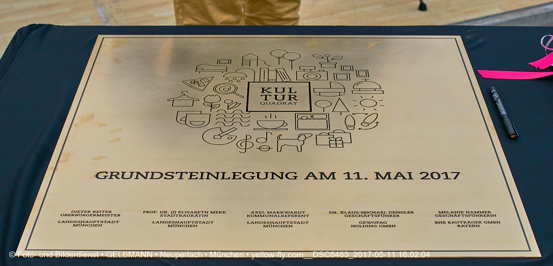 11. Mai 2017 - Grundsteinlegung für die LOGE und dem Kulturquadrat in Neuperlach